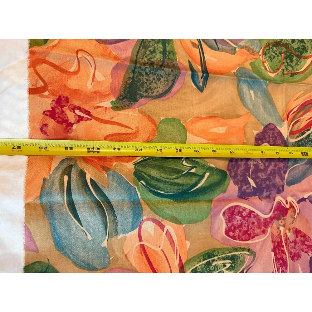 Vintage‎ Flowers abstract 80s look style Fabric 26